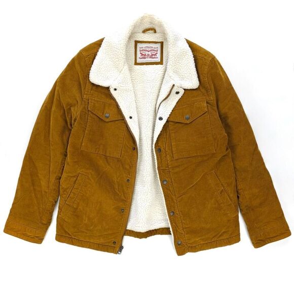 Denizen from Levi's Other - LEVIS Premium Corduroy Type I|| Sherpa Trucker Jacket 70s Boho Western Indie Y2k